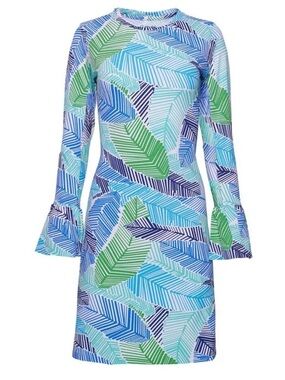 Ibkul Marley Print Bell Sleeve Dress